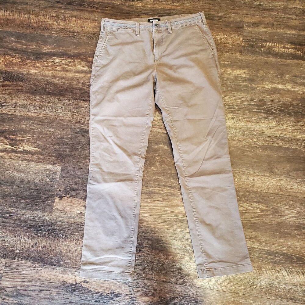 Express Slim 32x32 Khaki Pants Men's 365 Comfort
